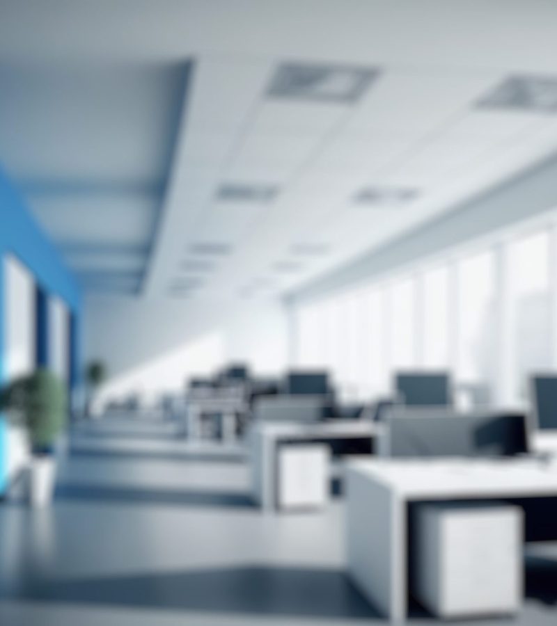 Blur background of modern office interior design . Contemporary workspace for creative business